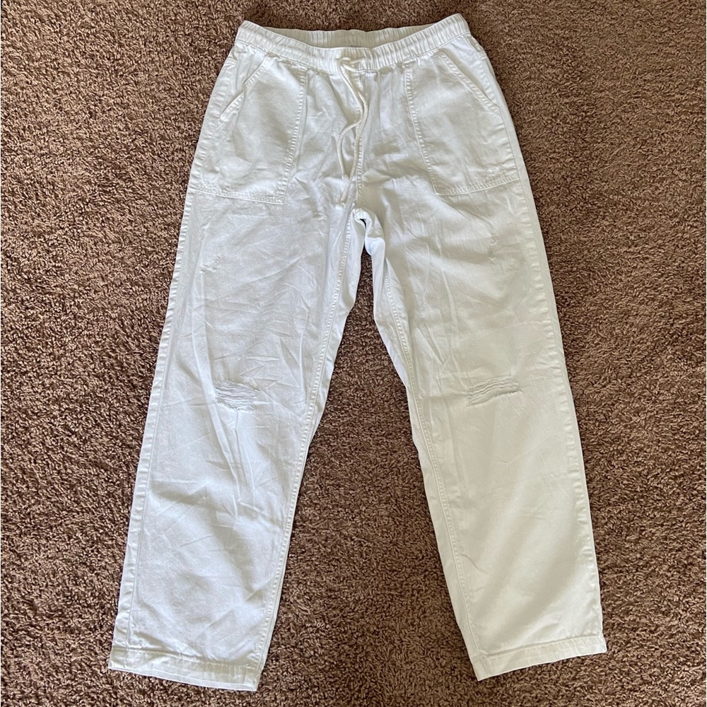 Aerie White linen pants